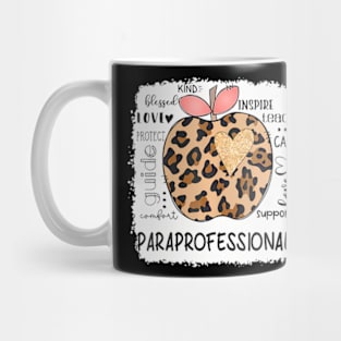 Paraprofessional  Blessed Teach Inspire Love Leopard Mug